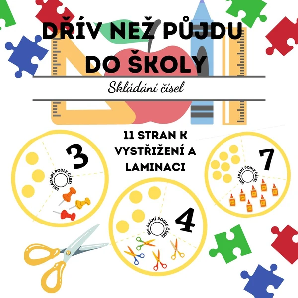 Dřív než půjdu do školy _ Skládání čísel 