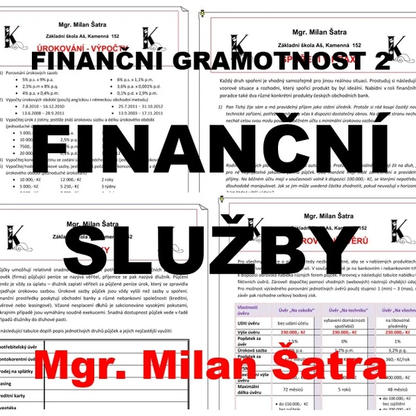 FINANČNÍ GRAMOTNOST 2 - finanční služby