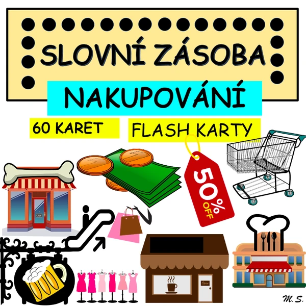 Shopping - flashcards/Nakupování - flashkarty