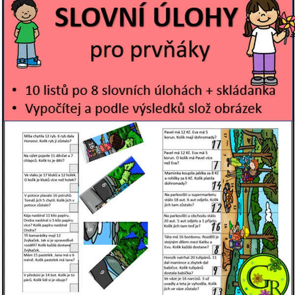 SLOVNÍ ÚLOHY pro prvňáky