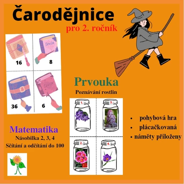 Čarodějnice - matematika a prvouka