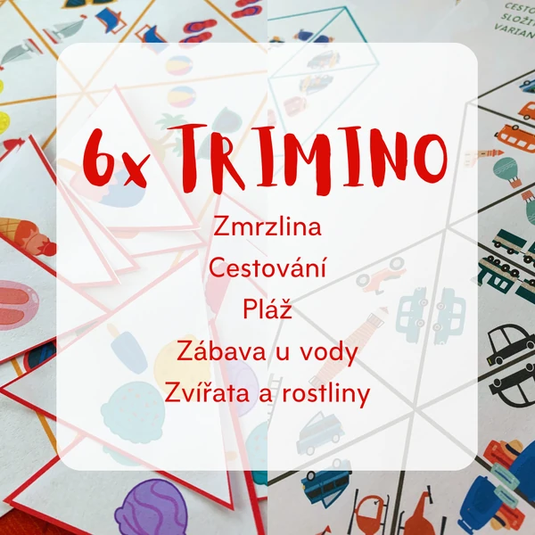 6x trimino tématikou letních radovánek a cestování