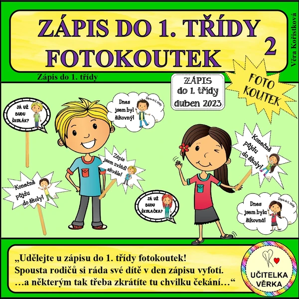 ZÁPIS DO 1. TŘÍDY – FOTOKOUTEK 2 – cedulky