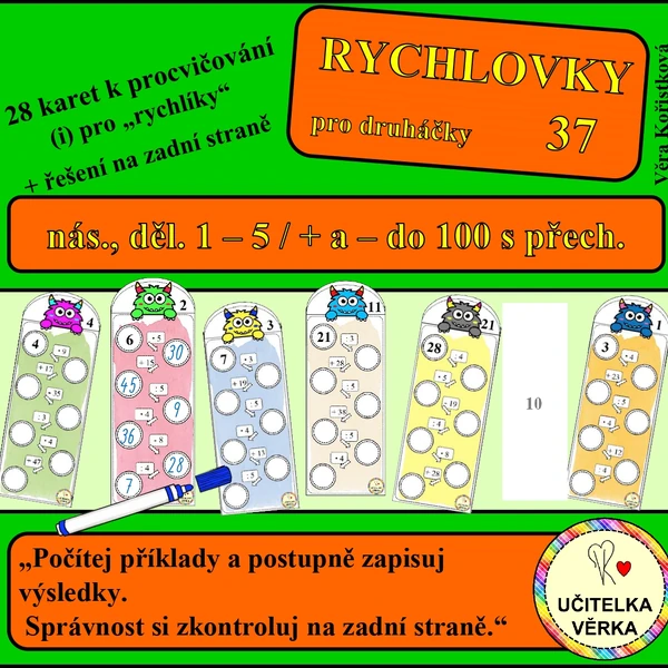 RYCHLOVKY 37 – NÁS., DĚL. 1 – 5 / + A – DO 100 S PŘECH.