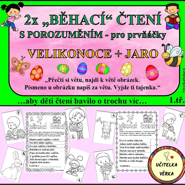 VELIKONOCE + JARO - 2x běhací čtení s porozuměním