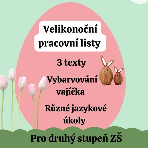Velikonoce - pracovní listy s jazykovými úkoly 