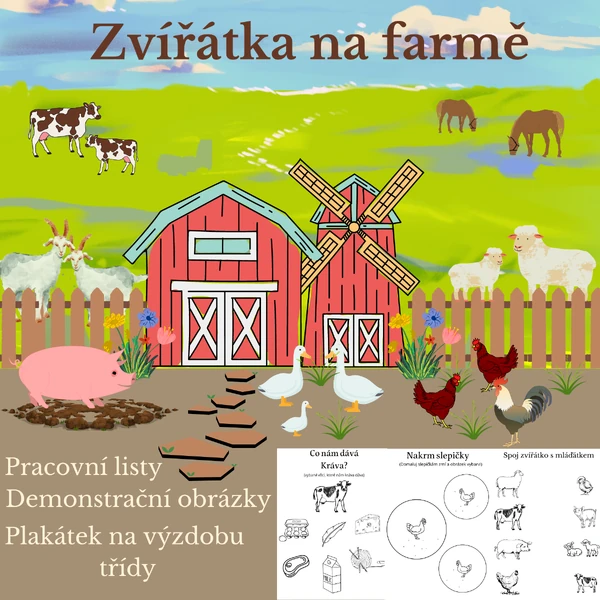 Zvířátka a mláďátka na farmě