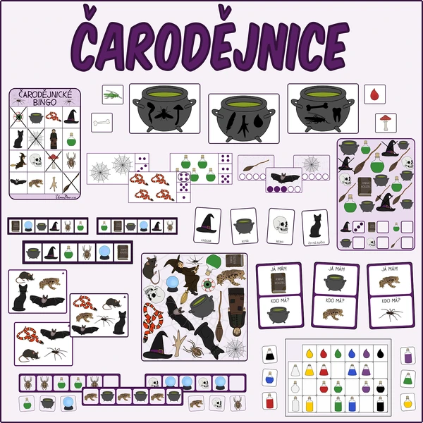 Čarodějnice - Sada aktivit