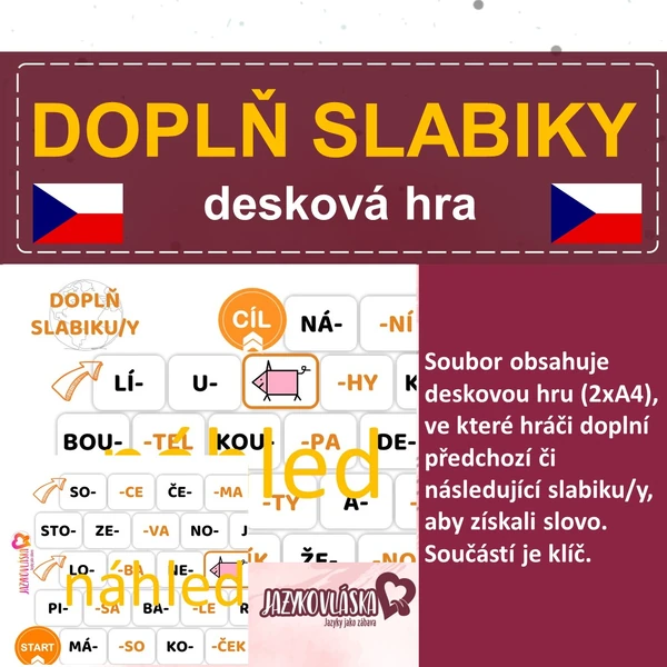 Doplň slabiky hra