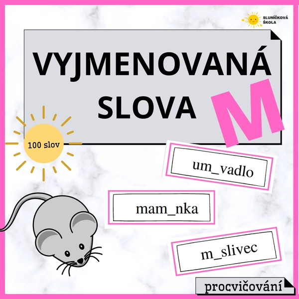 Vyjmenovaná slova po M - procvičování