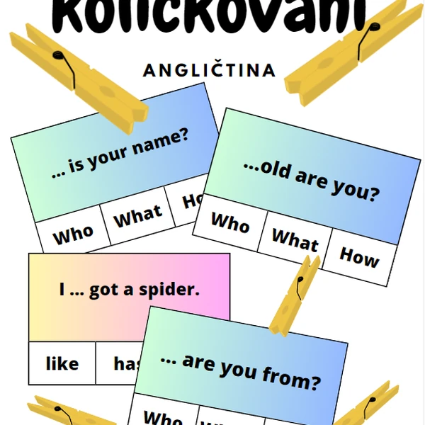 kolíčkování (věty a otázky)