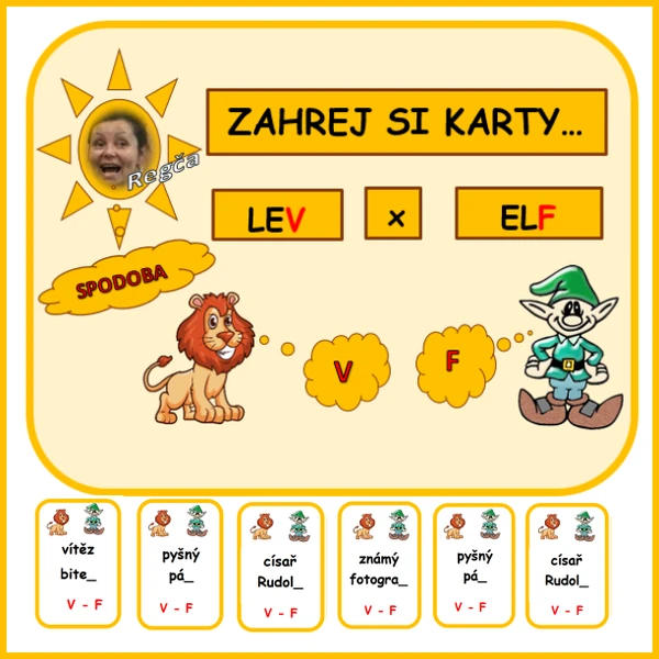 Zahrej si karty lev x elf - spodoba V - F