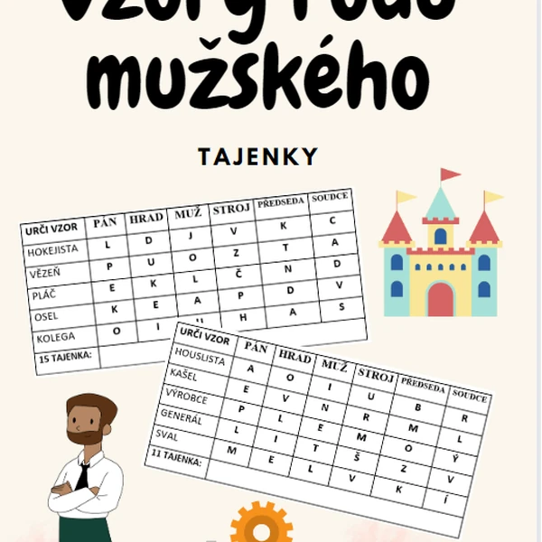 rod mužský - vzory - tajenky