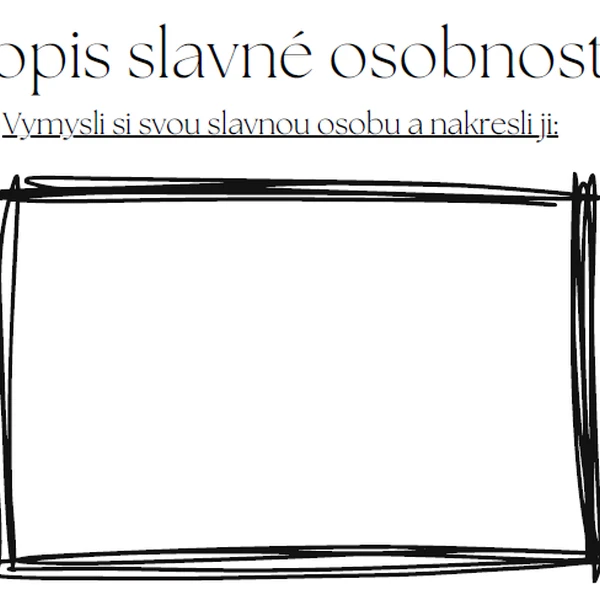 Pracovní list- Popis osoby