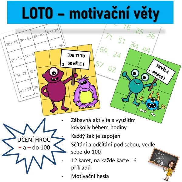 Matematické loto - motivační věty