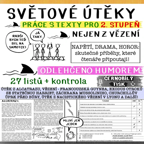 Světové útěky - zábavná práce s textem pro 2. stupeň
