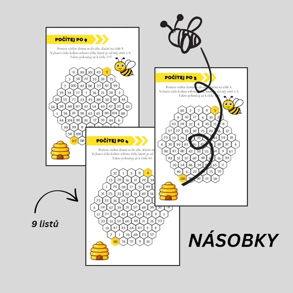 Pomoz včelce - násobky