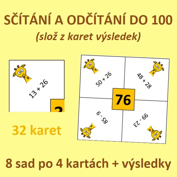 SČÍTÁNÍ A ODČÍTÁNÍ DO 100