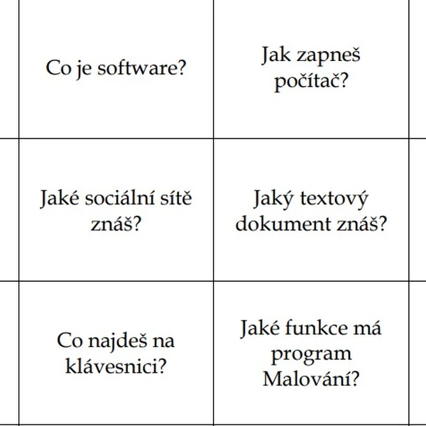 Opakovací karty - Informatika