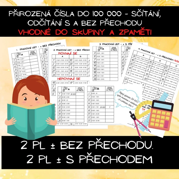 Sčítání, odčítání do 100 000