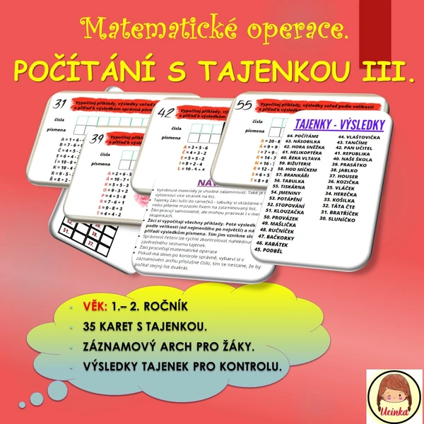 Matematické počítání s tajenkou III.