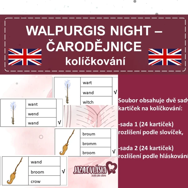 Walpurgis Night Čarodějnice kolíčkování