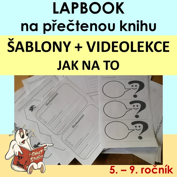 Lapbook na společnou četbu - šablony, videolekce