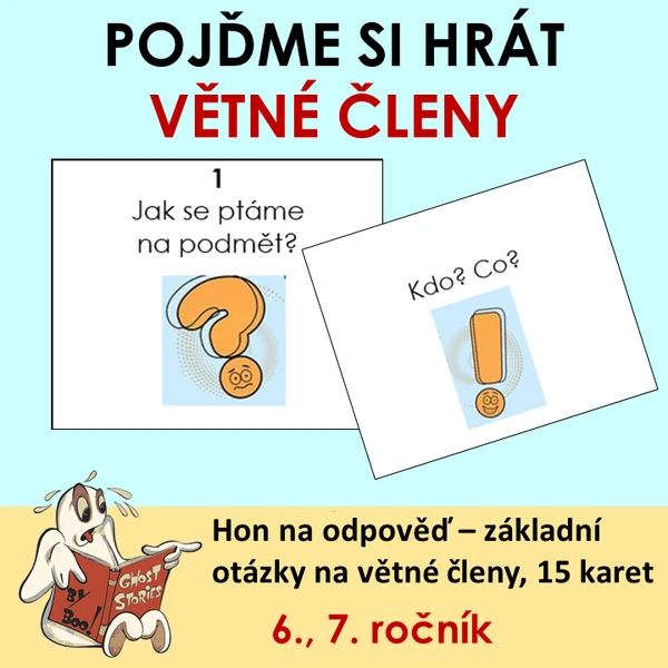 Větné členy - procvičení základních informací hrou