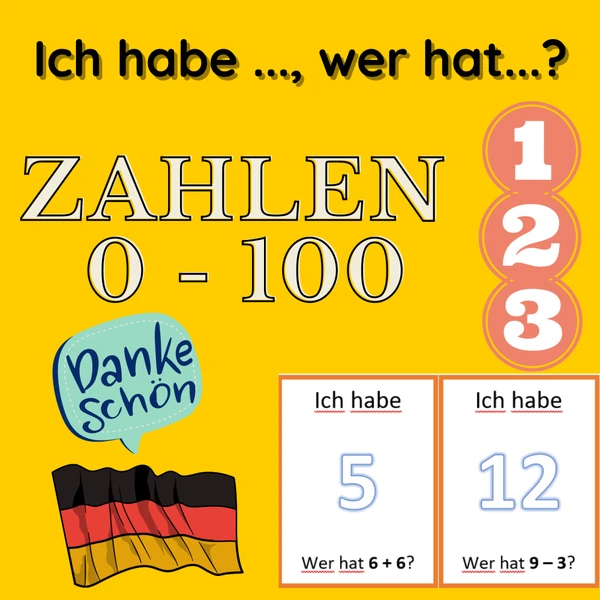 ZAHLEN 0 - 100 - Ich habe, wer hat?