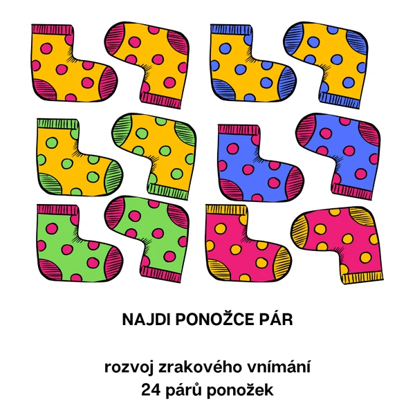 Najdi ponožce pár - zrakové vnímání