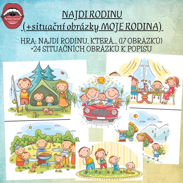 NAJDI RODINU (+situační obrázky MOJE RODINA)
