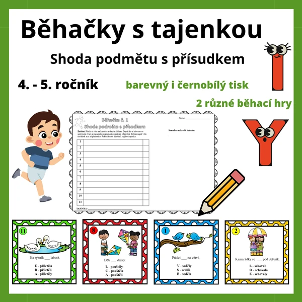 Běhačky s tajenkou: Shoda podmětu s přísudkem