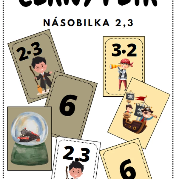 Černý Petr - násobilka 2,3