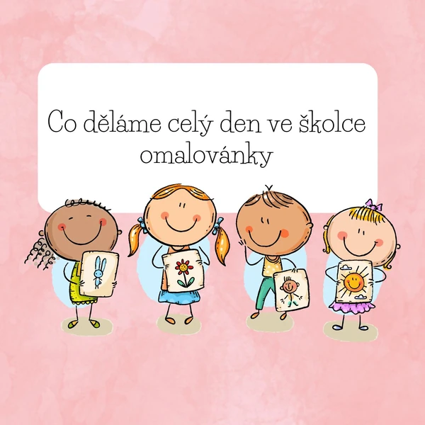 Co děláme celý den ve školce-omalovánky 