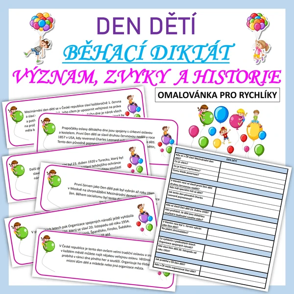 DEN DĚTÍ - BĚHACÍ DIKTÁT