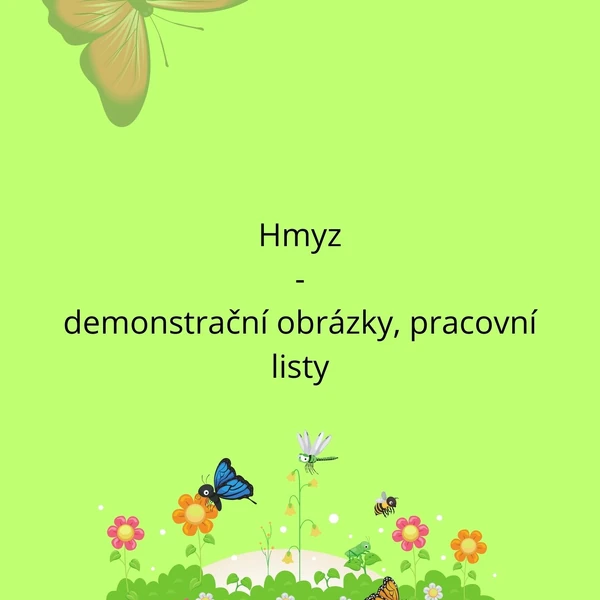 Hmyz - demonstrační obrázky, pracovní listy