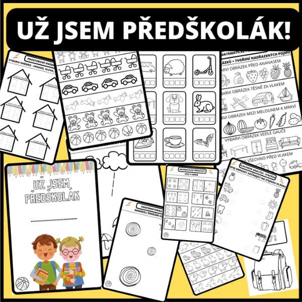 HURÁ DO ŠKOLY, PRACOVNÍ LISTY PRO PŘEDŠKOLÁKY, ZÁPIS DO ZŠ