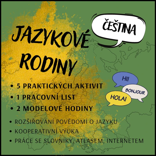Sada aktivit - Jazykové rodiny