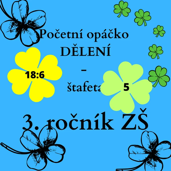 Početní opáčko DĚLENÍ - štafeta