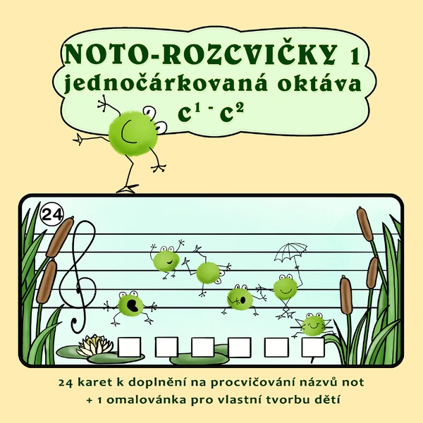 Noto-rozcvičky 1 - jednočárkovaná oktáva c1 - c2