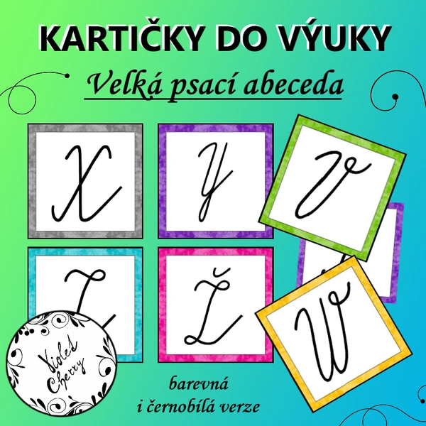 Kartičky do výuky - Velká psací abeceda