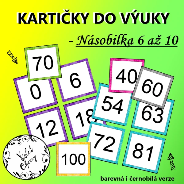 Kartičky do výuky - Násobilka 6 až 10