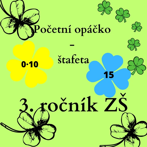 Početní opáčko NÁSOBENÍ - štafeta