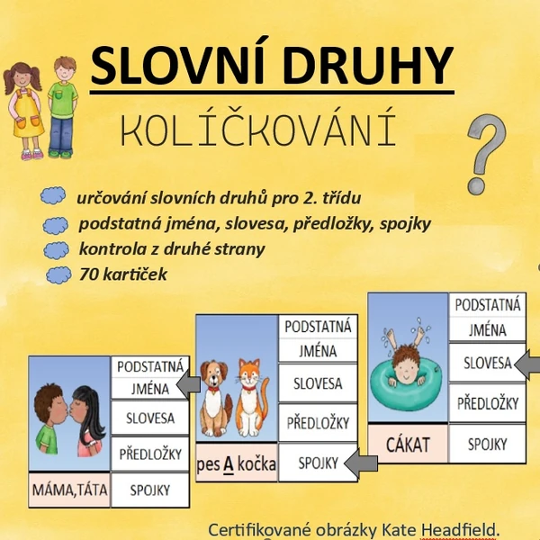 Slovní druhy - kolíčkování