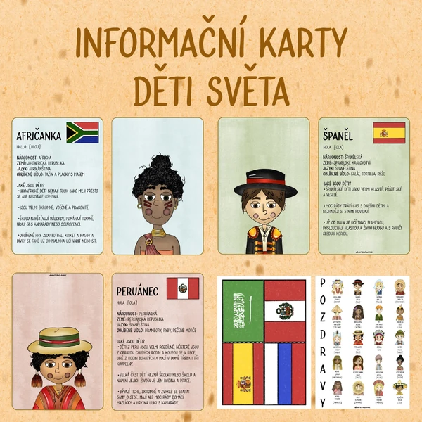 Děti světa - Informační karty