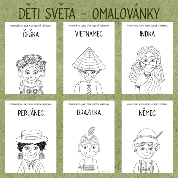 Děti světa - Omalovánky