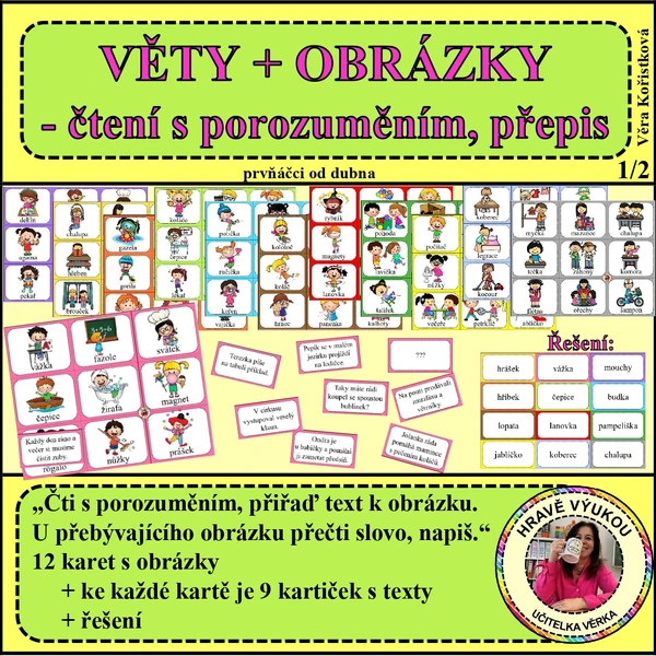 VĚTY + OBRÁZKY – čtení s porozuměním