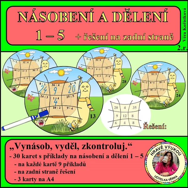 ŠNEČCI – NÁSOBENÍ A DĚLENÍ 1 – 5