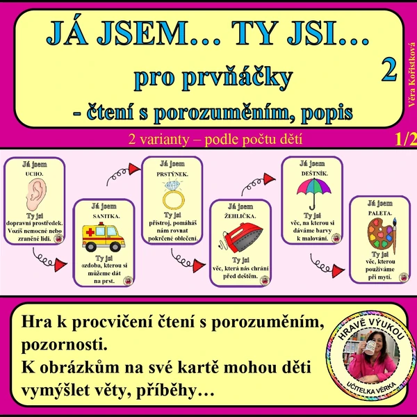 JÁ JSEM…TY JSI… 2 – čtení s porozuměním pro prvňáčky