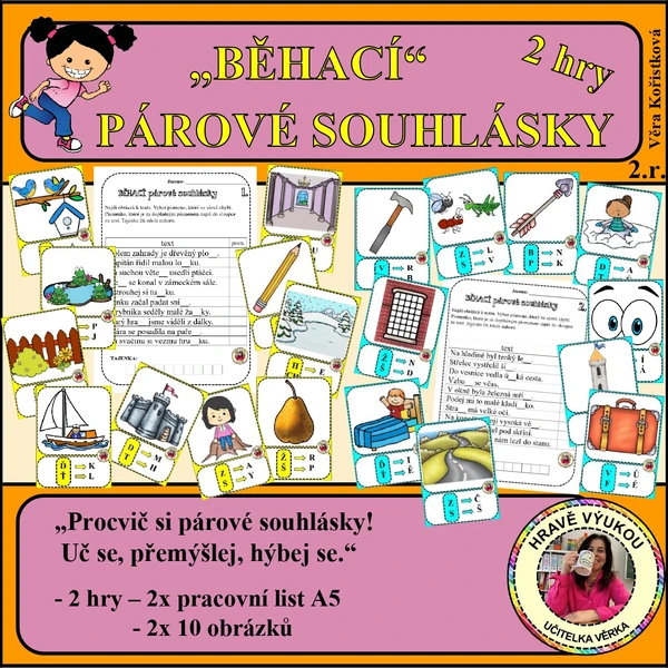 „BĚHACÍ“ PÁROVÉ SOUHLÁSKY – 2 hry